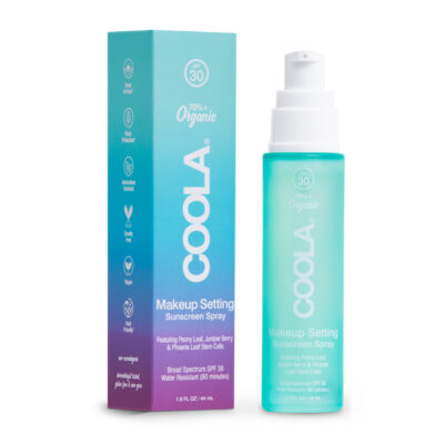 Protection solaire Biologique en Spray - Fixateur Maquillage FPS 30 - Coola